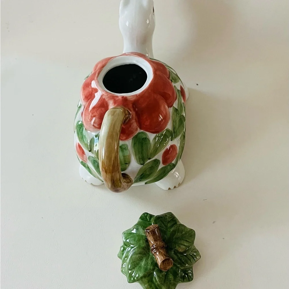 Turtle shaped ceramic Andrea By Sadek tea pot